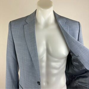 Reiss Light Blue Glen Plaid Sport Coat